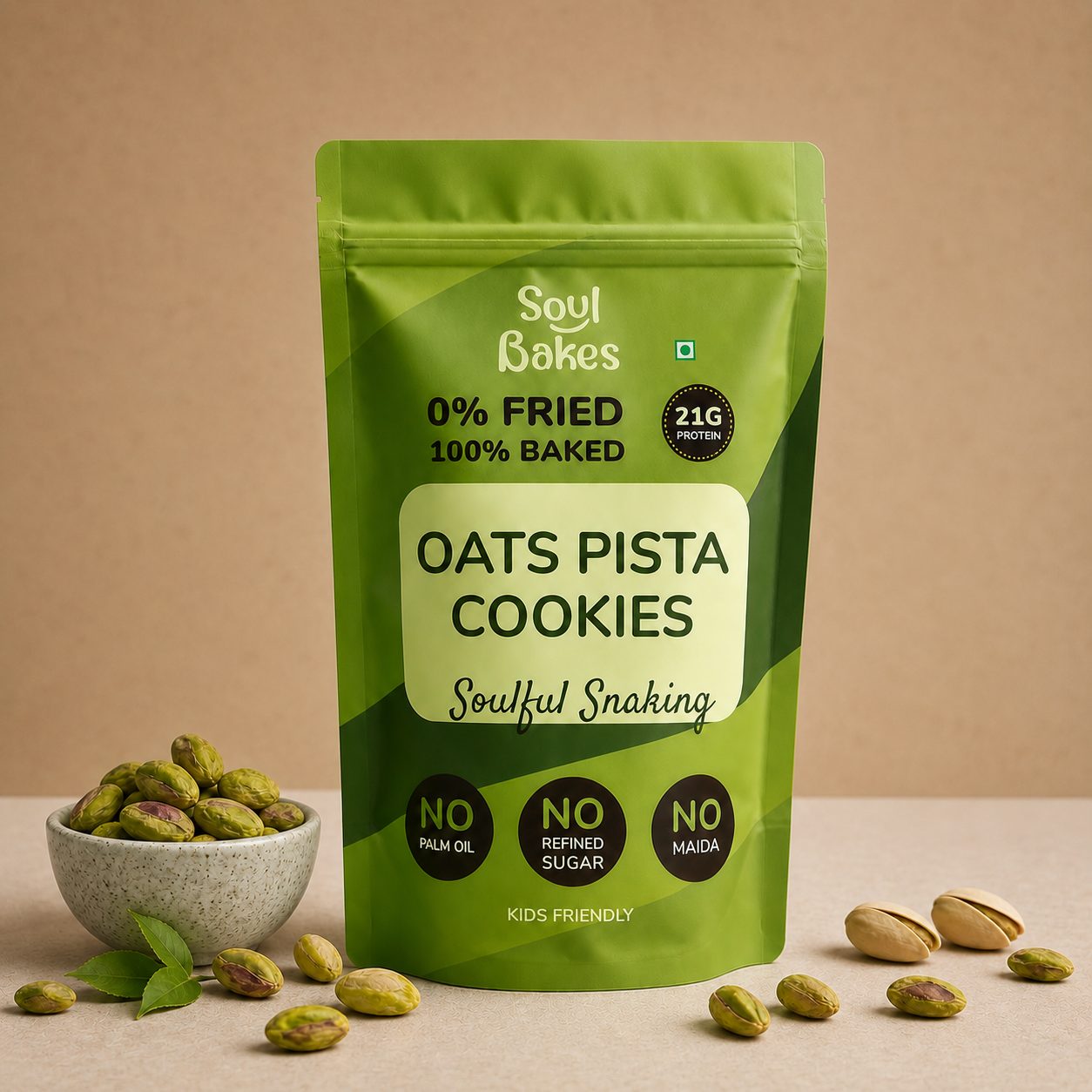 Oats & Pista Cookies - 250gms